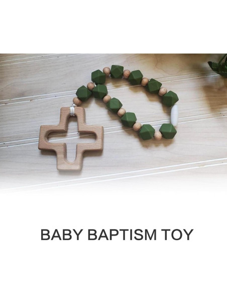 Rosario de Silicona para Bebés con Cruz - Regalo Bautizo