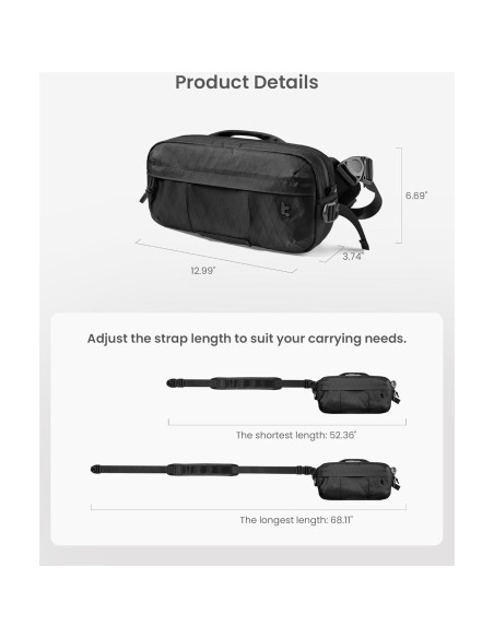 Bolsa Sling tomtoc T26s1d2 5.5L Resistente al Agua