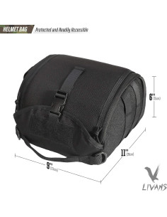 Bolsa de Casco Táctico LIVANS 6L Acolchada y Molle 2