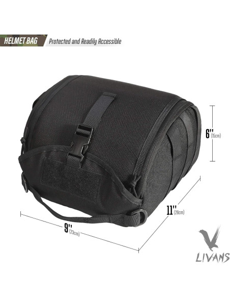 Bolsa de Casco Táctico LIVANS 6L Acolchada y Molle