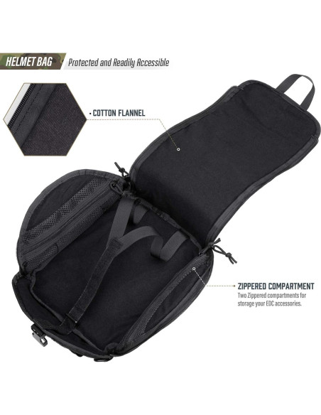 Bolsa de Casco Táctico LIVANS 6L Acolchada y Molle