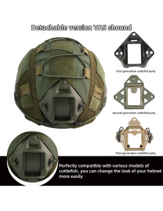 Casco Táctico Airsoft Booiu MH1 Ajustable Verde M 2