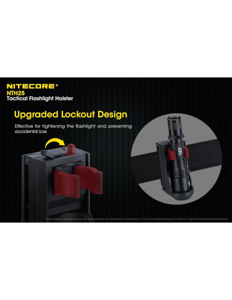 Funda Rotativa Nitecore NTH25 para Linternas Tácticas