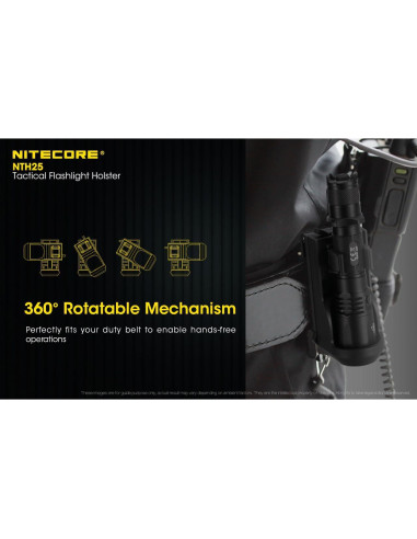 Funda Rotativa Nitecore NTH25 para Linternas Tácticas