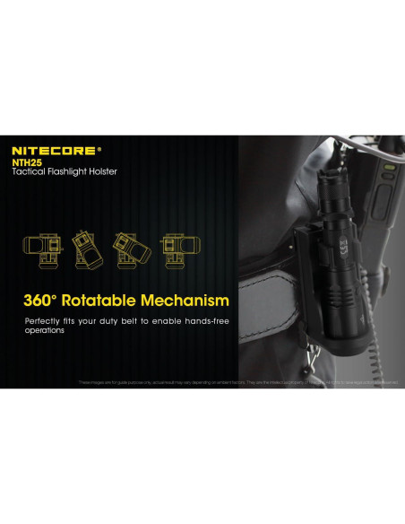 Funda Rotativa Nitecore NTH25 para Linternas Tácticas