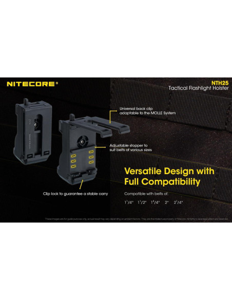 Funda Rotativa Nitecore NTH25 para Linternas Tácticas