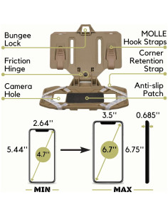 Soporte de Teléfono Táctico DÉJAME SER FoldPanel-BCP 4.7-6.2" 2