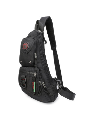 Mochila Sling NICGID Negra para Hombres y Mujeres 40 cm