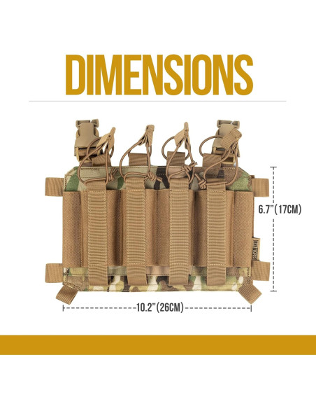 Bolsillo Molle OneTigris para Cargadores MP5/MP7 Táctico