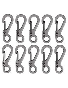 10 Mosquetones de Llaveros SF Paracord para Camping