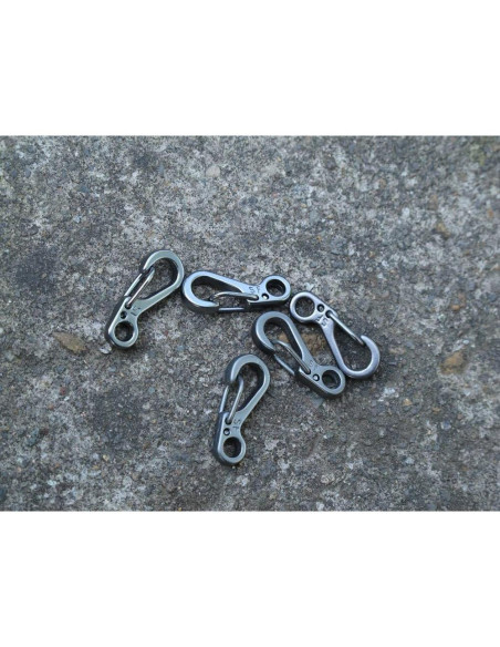 10 Mosquetones de Llaveros SF Paracord para Camping