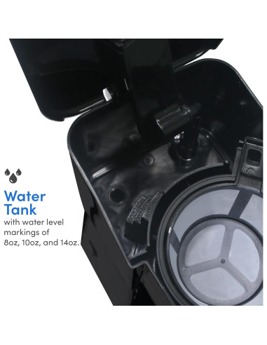 Cafetera Personal Elite Gourmet EHC113 414ml Negra Compacta