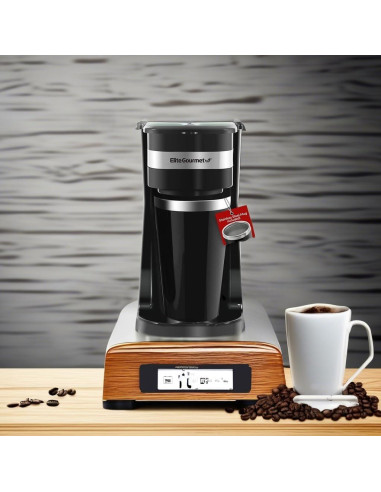Cafetera Personal Elite Gourmet EHC113 414ml Negra Compacta