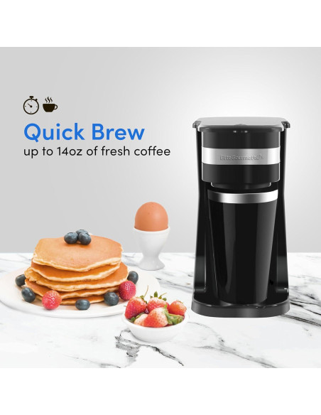 Cafetera Personal Elite Gourmet EHC113 414ml Negra Compacta