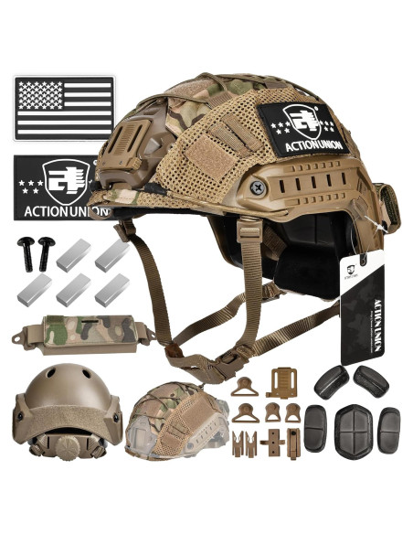 Casco Táctico ACTIONUNION PJ para Airsoft y Paintball