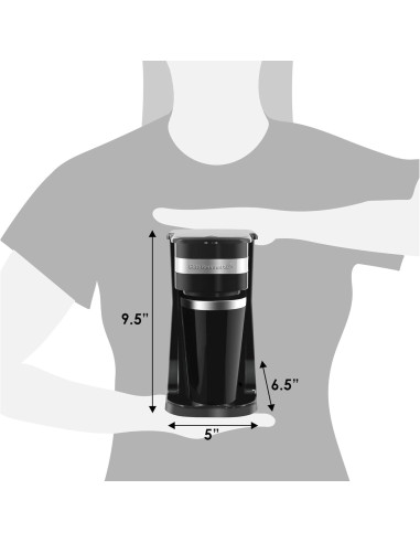 Cafetera Personal Elite Gourmet EHC113 414ml Negra Compacta