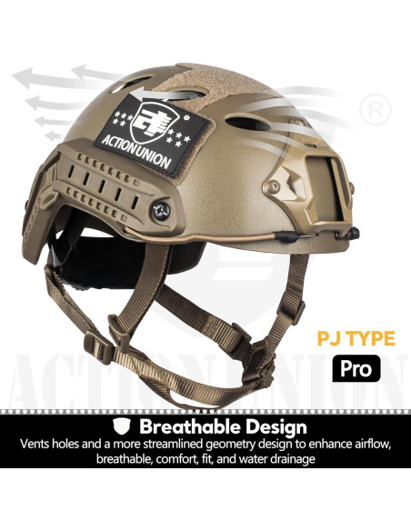 Casco Táctico ACTIONUNION PJ para Airsoft y Paintball