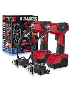 Inflador de Neumáticos Digital Bullseye Pro 150 PSI Rojo - Juego de 2