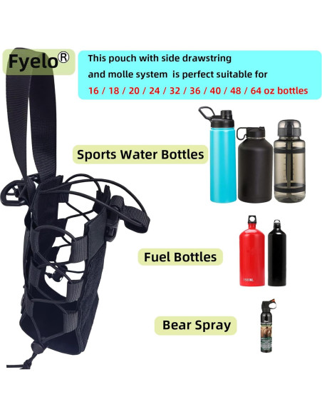 Soporte para Botellas de Agua Fyelo Molle 16-64 oz Multiuso