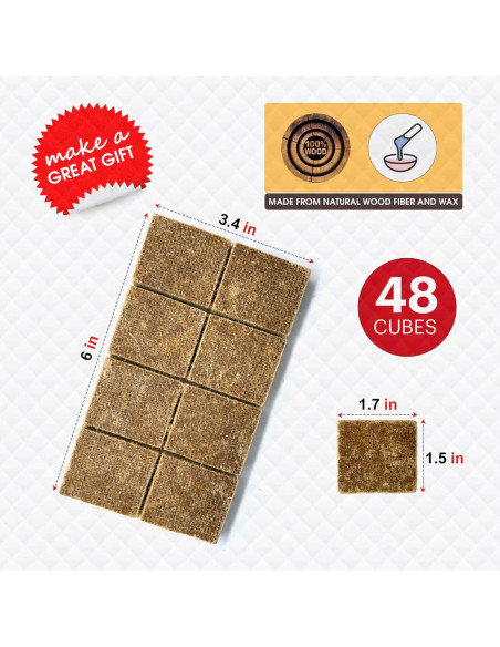 Encendedores de Fuego Dextreme 48 Cubos Naturales Ecológicos