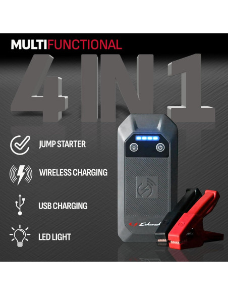 Arrancador de Salto Schumacher SL1672 1000A 12V Carga Inalámbrica