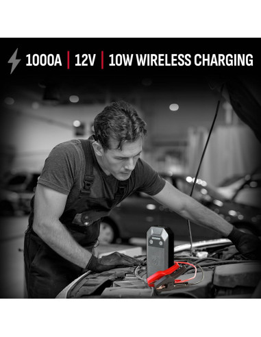 Arrancador de Salto Schumacher SL1672 1000A 12V Carga Inalámbrica