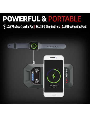 Arrancador de Salto Schumacher SL1672 1000A 12V Carga Inalámbrica