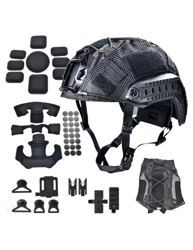 Casco Táctico PJ Hdlsina Ajustable para Airsoft y Paintball