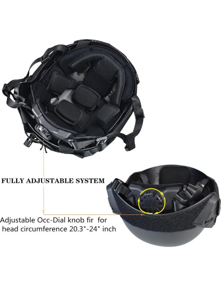 Casco Táctico PJ Hdlsina Ajustable para Airsoft y Paintball