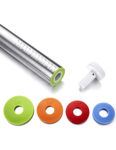 Rodillo Ajustable Quellance 43cm Acero Inoxidable Azul Rodillo Ajustable Quellance 43cm Acero Inoxidable Azul