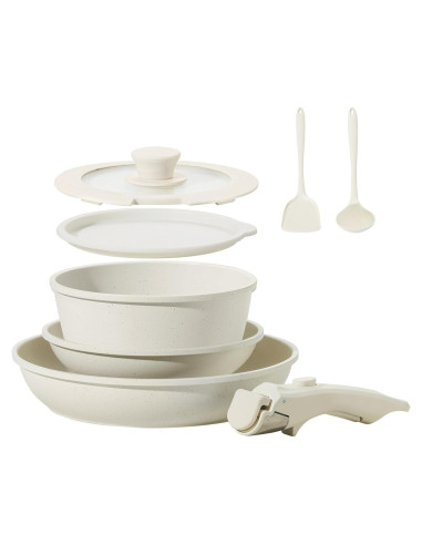 Juego de 8 Piezas de Ollas y Sartenes BECIGAR Cerámica