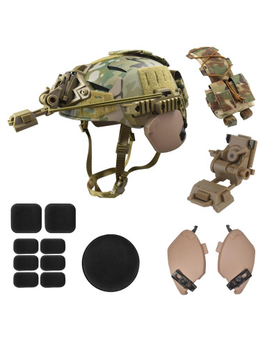 Casco de Airsoft JFFCESTORE HL102jy Camo con Accesorios