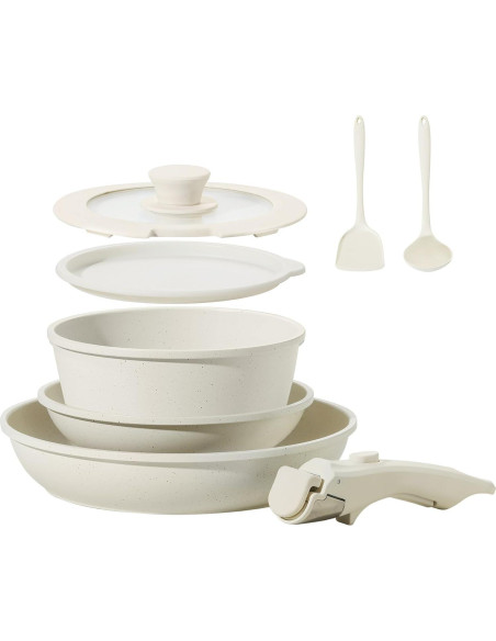 Juego de 8 Piezas de Ollas y Sartenes BECIGAR Cerámica
