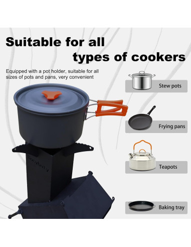 Estufa de Cohete Portátil de Leña Huojianl-3 para Camping