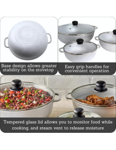 Juego de Calderos IMUSA 3 Piezas Aluminio Plata 1.5-5.2L 2