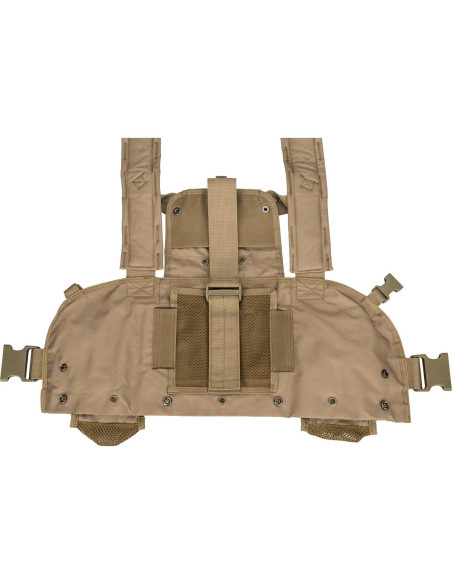 Chaleco Modular Lancer Tactical Nylon 600D Ajustable Tan