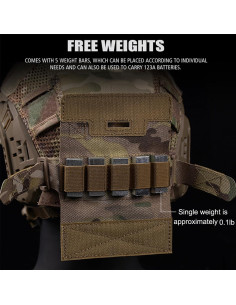 Bolsa de contrapeso para casco táctico AZB con 5 bloques 2