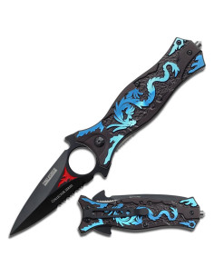 Cuchillo Plegable TAC Force TF-707, Hoja Semi-Serrada 8,89 cm