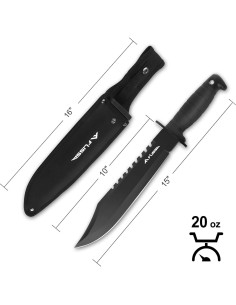 Cuchillo de Caza FLISSA 38,1 cm con Funda y Afilador 2