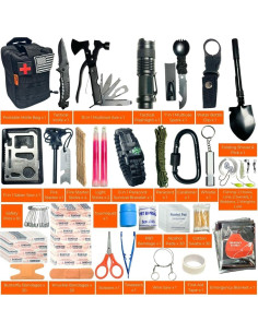 Kit de Supervivencia GunZee 175 Piezas con Primeros Auxilios 2