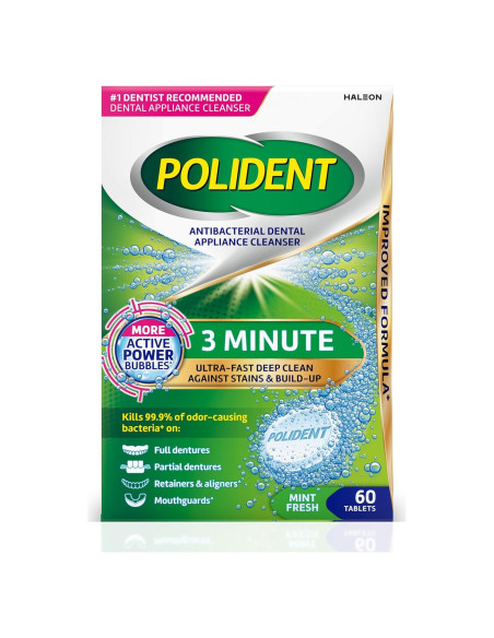 Polident Tabletas Limpiadoras Antibacterianas 60 Unidades Polident Tabletas Limpiadoras Antibacterianas 60 Unidades