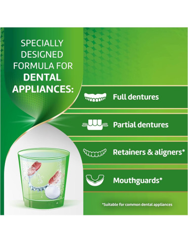 Polident Tabletas Limpiadoras Antibacterianas 60 Unidades