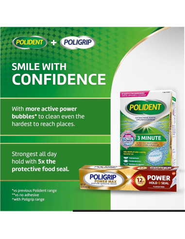 Polident Tabletas Limpiadoras Antibacterianas 60 Unidades