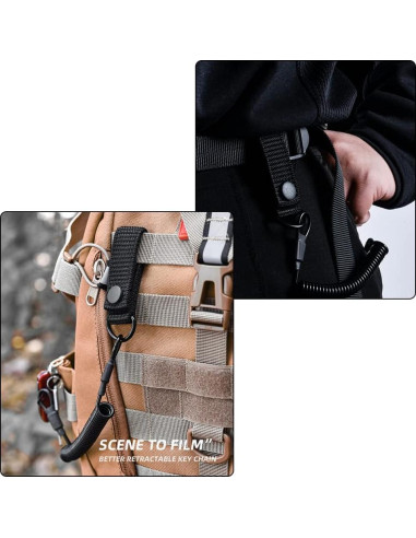 Cuerda Elástica Táctica FAZee 35cm Resorte Antipérdida