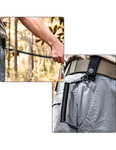 Cuerda Elástica Táctica FAZee 35cm Resorte Antipérdida