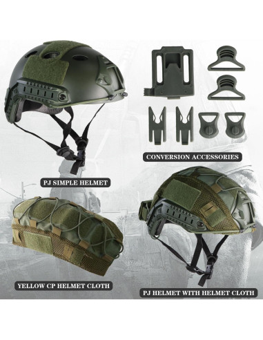 Casco Táctico Ajustable booiu para Airsoft y Paintball