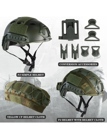 Casco Táctico Ajustable booiu para Airsoft y Paintball