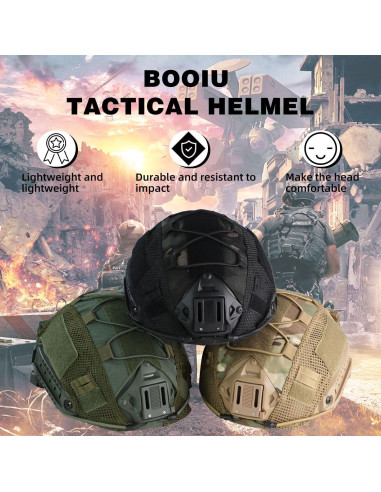 Casco Táctico Ajustable booiu para Airsoft y Paintball