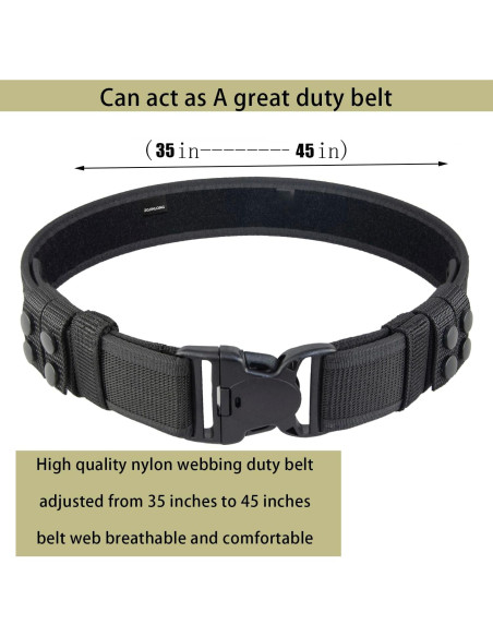 Cinturón Táctico ZGJINLONG Modular 2" Ajustable Negro