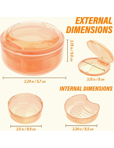 Estuche de Limpieza 2 en 1 Anlantrade para Dentaduras